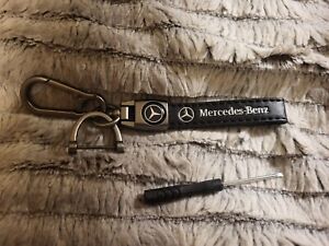 Mercedes - Benz Wrist Strap Key Chain With Logo. Key Chain, Clip And Wrist Strap