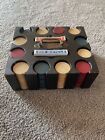 Vintage Square Wood Poker Chip Caddy 808 Bicycle Cards Clay Chips