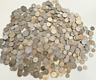 654 x FOREIGN Silver Coloured Coins Large Mixed Lot, Various Dates & Condition