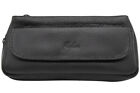 Brigham 1 Pipe Case and Tobacco Pouch - Black Leather