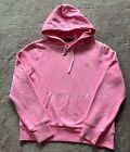 Polo Ralph Lauren Women's Pink Hoodie Rugby Pony Sweatshirt Pullover Size Large