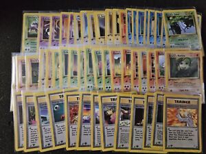 Pokémon 1st EDITION Gym Heroes Set All Common & Uncommon Cards - 52 Card Lot