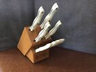 New ListingCUTCO Cutlery Pearl White Handle 8pc. Knife Set Plus Block ~ Made in USA
