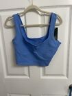 NWT Wild Fable Blue Crop Top Tank Bra Size Large Target Festival Summer