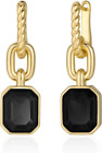 Gold Crystal Hoop Earrings for Women Trendy, 18K Gold Plated Hoop Earrings | Eme