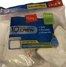 Hanes 4 Pairs Boys Cushion Crew White Socks Size Small 4.5 - 8.5. New Open Pack