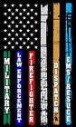 Thin Blue Line Red Line Military EMS Dispatch LEW Corrections Flag DECAL