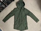 Alpha Industries Military Green MEDIUM Coat MEN'S Full Zip hooded trench coat