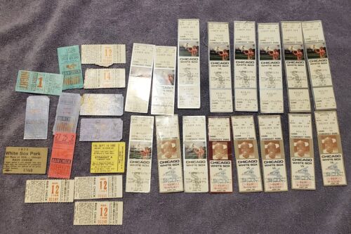Vintage Lot Of 30Chicago White Sox Ticket Stubs From 1970's To 1990's