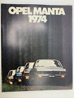 1974 Opel Manta Brochure has small tear