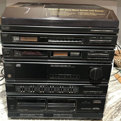 Vintage GE Integrated Stereo System Compact Disc Home Music System 11-8100A