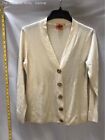 Tory Burch Womens Cream Long Sleeve Knitted Button Front Cardigan Sweater XL