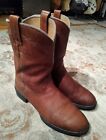 ARIAT HERITAGE BROWN MARBLED LEATHER R TOE ROPER COWBOY BOOTS #35503 MENS 10.5EE