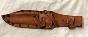 Vintage Leather Knife Sheath Fixed Blade Tool Plier Fishermans Belt Case 11
