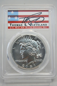 2021-P Silver Peace Dollar 100th PCGS MS70 Advanced Release Cleveland #2001