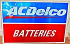 AC Delco BATTERIES Metal Sign Red Blue White 24