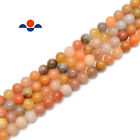Natural Multi Orange Jade Smooth Round Beads Size 4mm 6mm 8mm 10mm 15.5