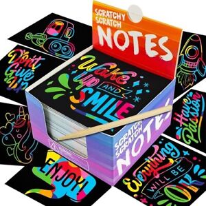 Rainbow Scratch Art for Kids Mini Notes-Great Crafts for Kids & Tweens 150 count