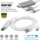 For iPhone 13 12 11 8 7 6 iPad HDMI Mirroring Phone to TV HDTV Adapter AV Cable