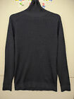Selected Homme Sweater Mens Approx L BLK Turtleneck Pullover Chunky Slim Organic
