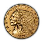 1908 G$2.50 Indian Head Gold Quarter Eagle