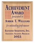 Achievement Award Plaque Custom Appreciation Gift Sign For Employee - Solid Wood