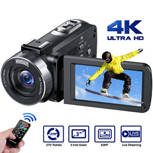 Video Camera Camcorder 4K 42MP YouTube Camera IR Night Vision 3