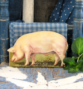 New ListingAntique Schoolhouse Cardboard Farm Animal Yorkshire Pig