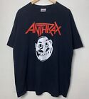 Vintage Anthrax Tee Shirt Metal Thrashing Mad Black Band Tour Concert 90s