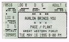 Jimmy Page and Robert Plant 5/16/95 Los Angeles Forum Ticket Stub Led Zeppelin