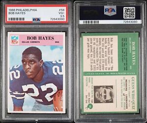 New Listing1966 Philadelphia Football #58 Bob Hayes Rookie PSA 3.5