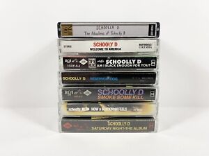 (7) Schoolly D Cassette Tapes Lot  - 80s 90s Rap Hip-Hop