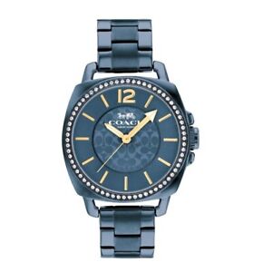 COACH 14503985 Blue Dial Blue Stainless Bracelet Boyfriend 34mm Watch