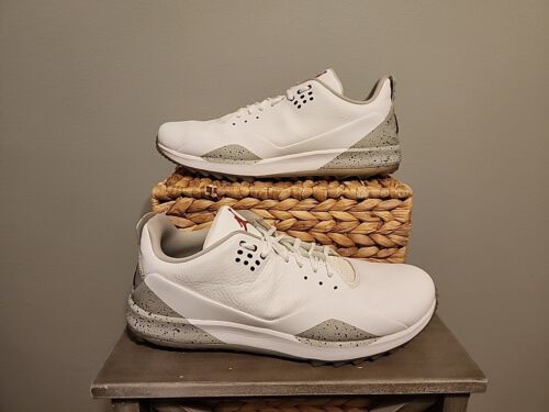 Jordan ADG 3 White Cement Golf Shoes Men’s Size 13 CW7242-100 VGC FREE SHIP!