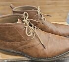 Mens Ankle Chukka Boots, Size 11, Brown Metrocharm, Lace Up Casual Fashion