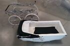 Silver Cross Navy White Carriage Single Seat Stroller Made in England