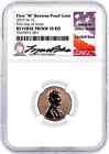 2019 W 1C Reverse Proof Lincoln Cent NGC PF70 RD First Day of Issue Lyndall Bass