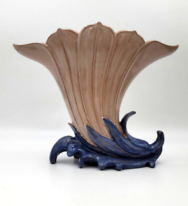 Vintage Stangl Terra Rose Art Deco Pottery Two Tone Ceramic Vase 10