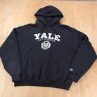CHAMPION Yale University Bulldogs crest hoodie sweatshirt MEDIUM ivy league