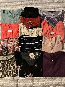 Lot of 13 Womens XS Tops American Eagle Abercrombie Hollister Charlotte Russe…