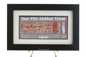 Framed Display for a PSA Slabbed Sports Ticket