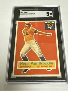 1956 Topps #6 Norm Van Brocklin SGC 5