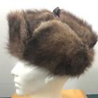 Vintage Muskrat Fur Trappers Hat ~ Unisex, Size Medium