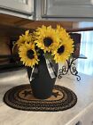 New ListingPrimitive Black Flower Vase With Flowers