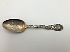 Vintage Ornate Scribner Nebraska Sterling Silver Souvenir Spoon 5 3/4