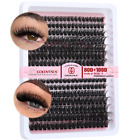 280Pcs Fluffy Lash Clusters Thick Cluster Eyelash Extensions 80D 100D Individual