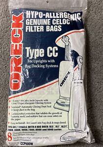 Oreck CCPK8DW Type CC Celoc Upright Vacuum Bags - 8 in Pack