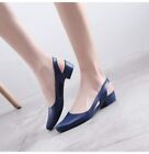 Womens Slip On Simple Hollow Out Pumps Casual Shoes Slingback Low Heel Sandals