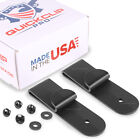 J Clips Style Holster Under Belt Kydex Leather, Black w/ Hardware USA Made