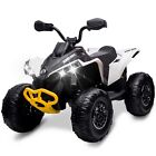 Licensed BRP Can-am 12V Kids Ride-On Electric ATV Quad Car Toys w/ Remote White